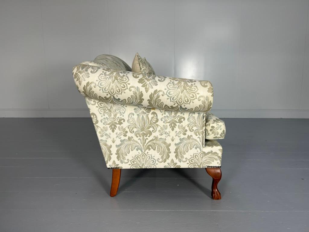 Wesley Barrell „Marlborough“ 2,5-Sitz-Sofa - In Blaugrau mit Damaststoff im Angebot 10