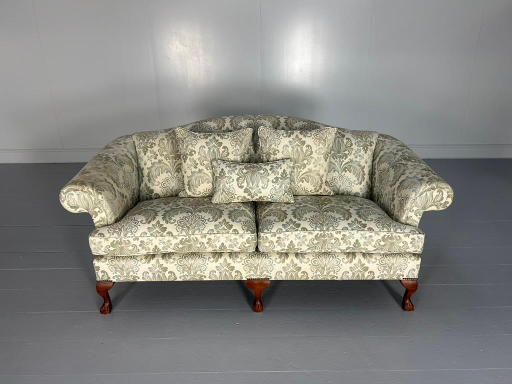 Wesley Barrell „Marlborough“ 2,5-Sitz-Sofa - In Blaugrau mit Damaststoff im Zustand „Gut“ im Angebot in Barrowford, GB