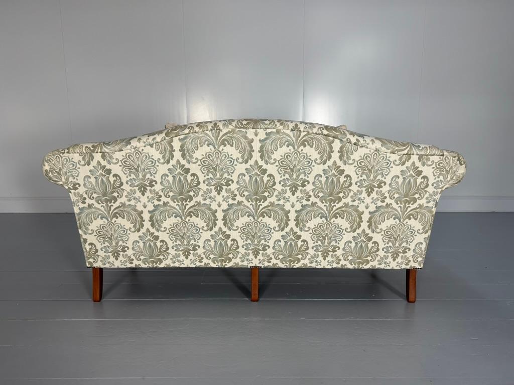 Wesley Barrell „Marlborough“ 2,5-Sitz-Sofa - In Blaugrau mit Damaststoff im Angebot 2