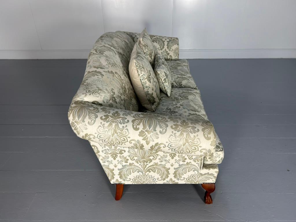 Wesley Barrell „Marlborough“ 2,5-Sitz-Sofa - In Blaugrau mit Damaststoff im Angebot 5