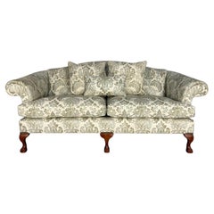 Wesley Barrell "Marlborough" 2.5-Seat Sofa - In Blue Grey Damask Fabric