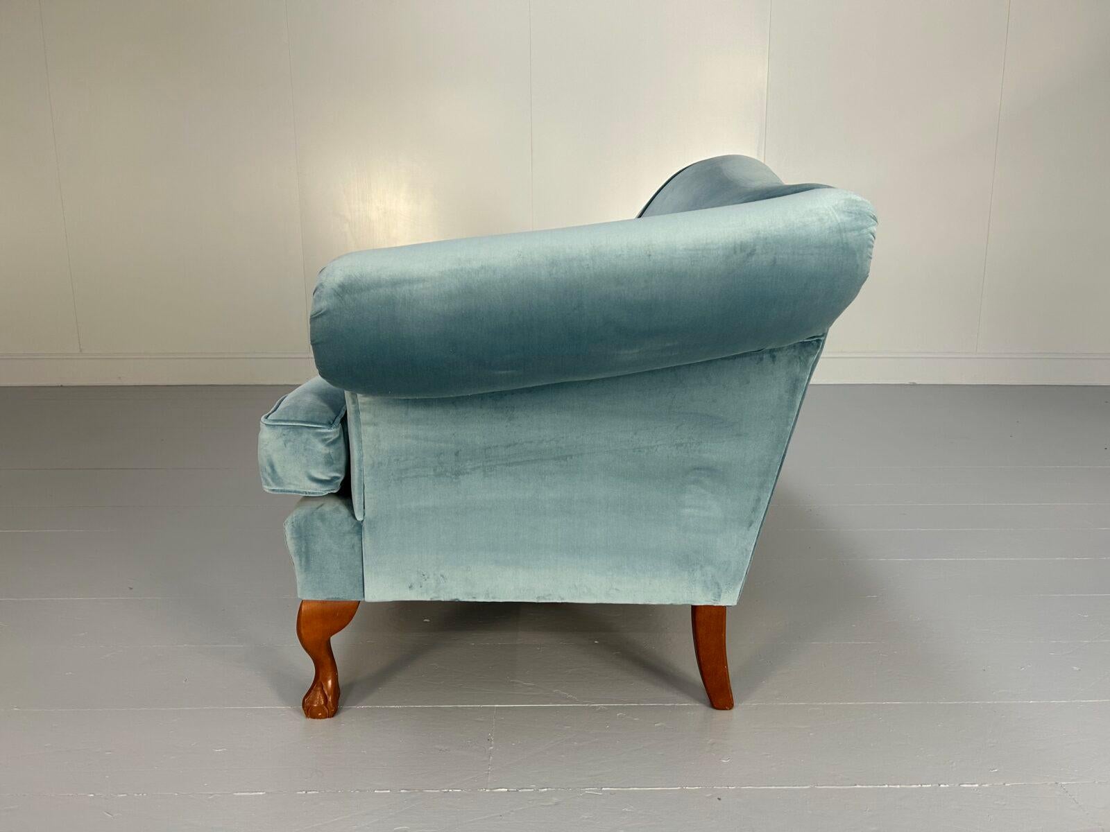 Canapé 3 places Wesley Barrell Marlborough en velours bleu pâle en vente 3
