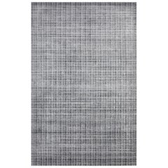 Wesley, Contemporary Modern Loom Knotted Area Rug, Charcoal