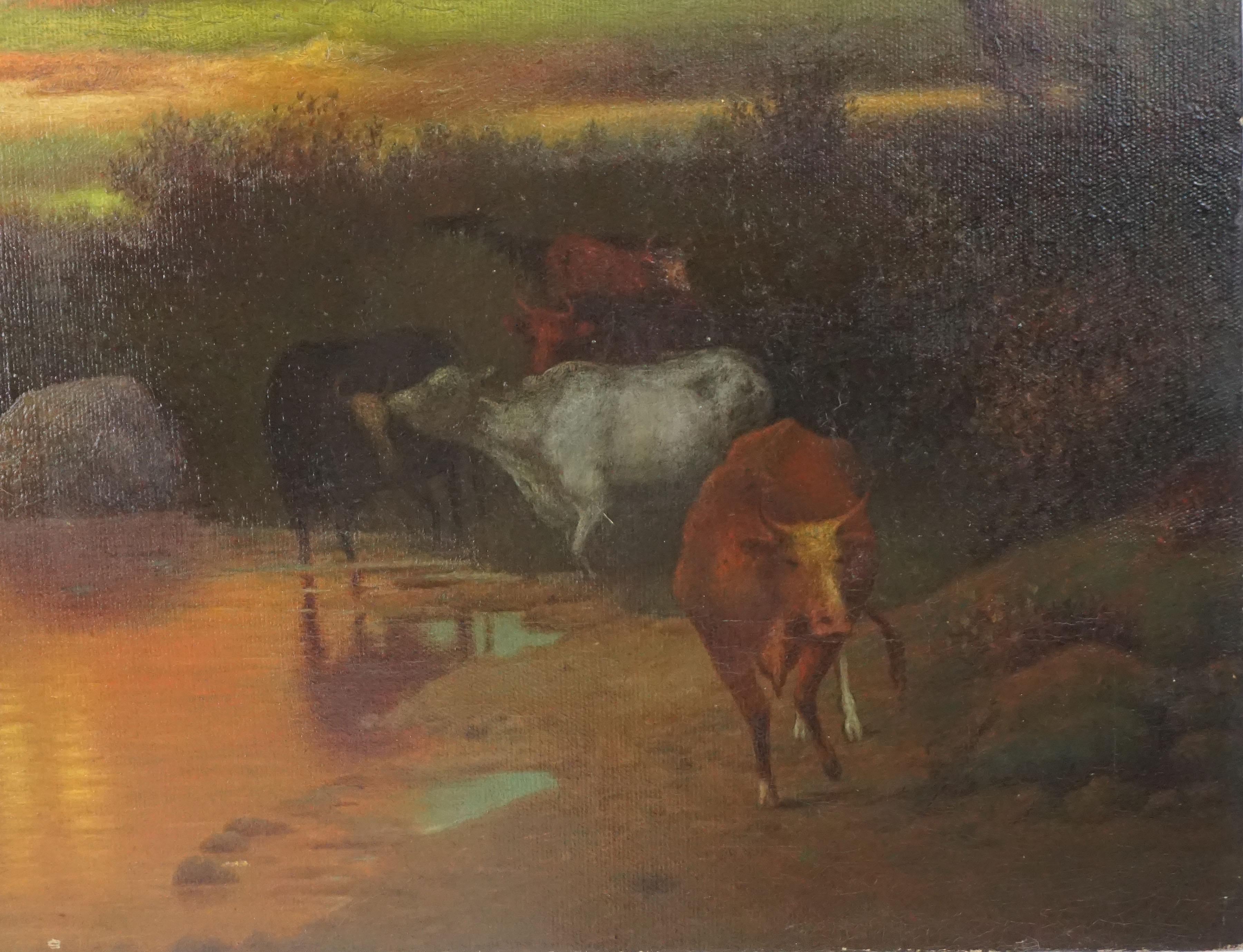 bucolic landscape painting