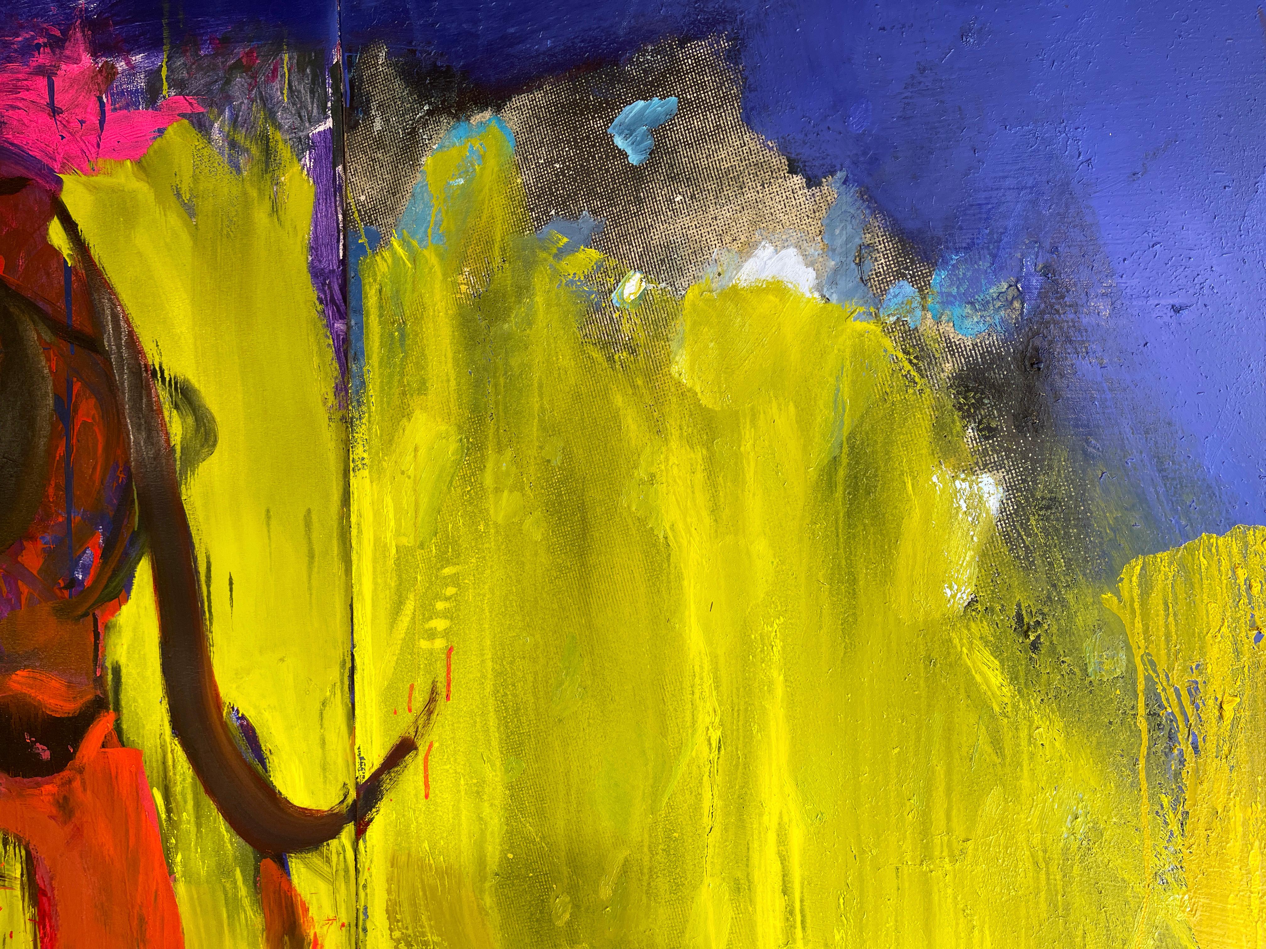 The Maven - Monumental Scale Reclining Figure, Abstract Expressionist Painting For Sale 7