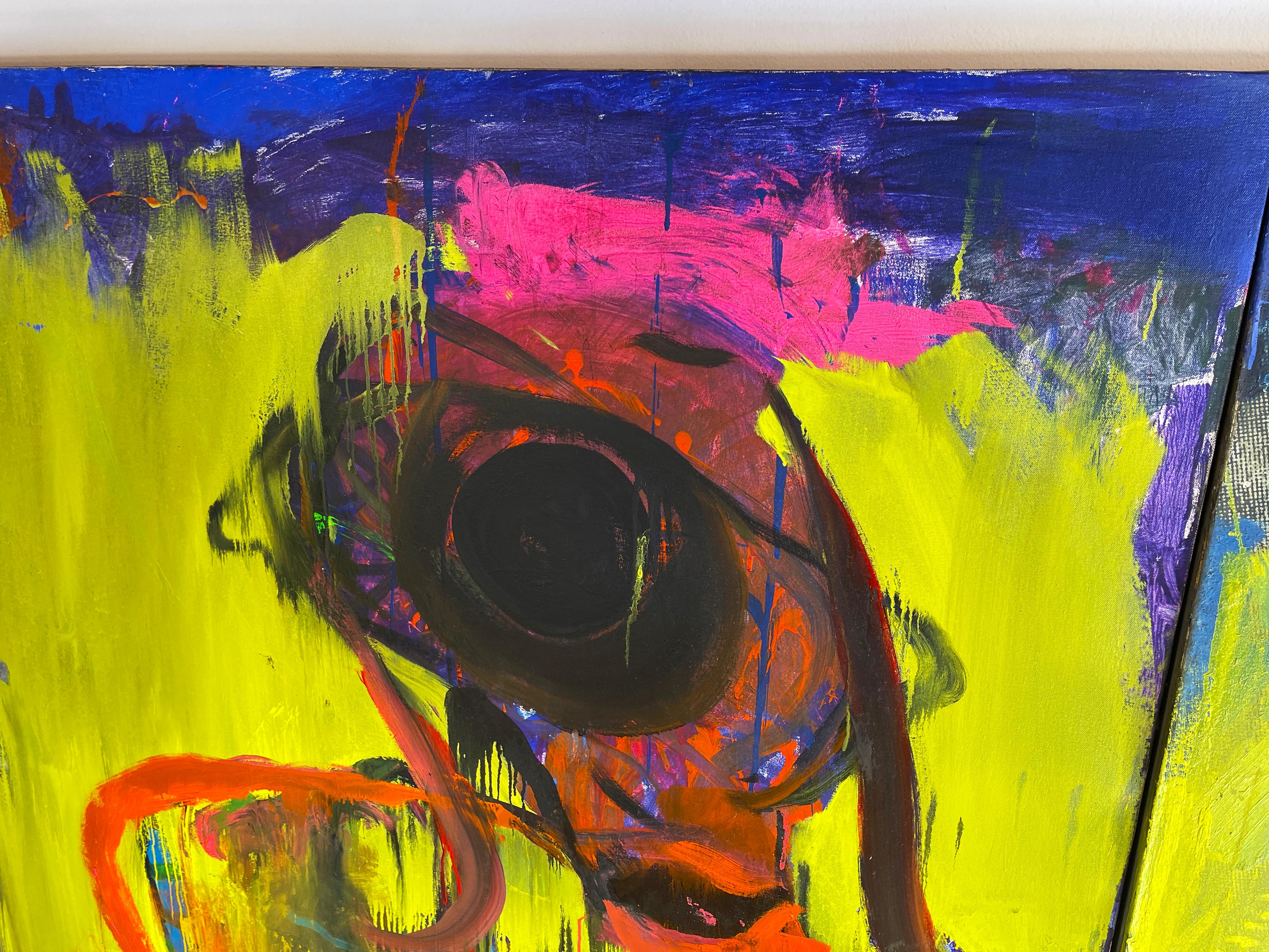 The Maven - Monumental Scale Reclining Figure, Abstract Expressionist Painting For Sale 8