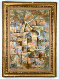Abstract Mid-century Cubist Painting