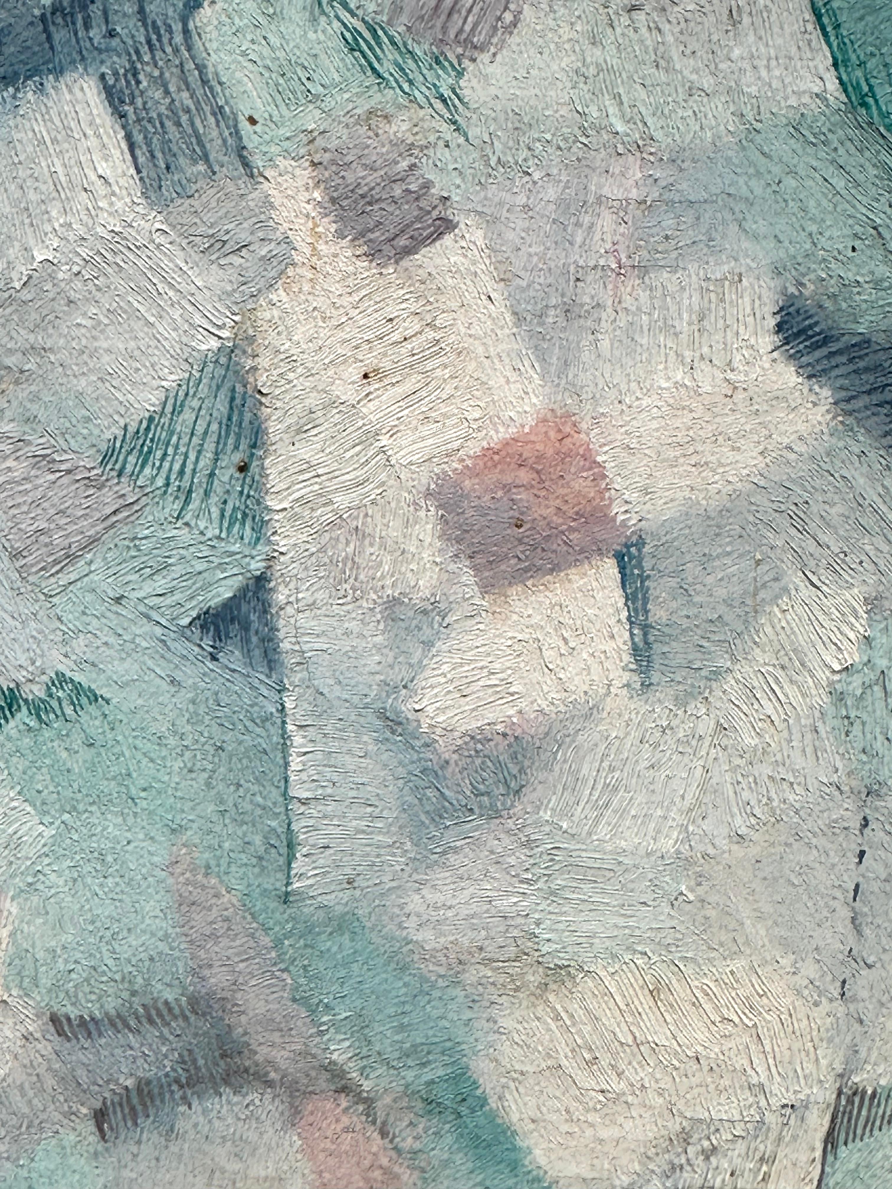 Mr. Jack Frost (Abstract Expressionist Mid-century painting) - Painting by Wesley Lea