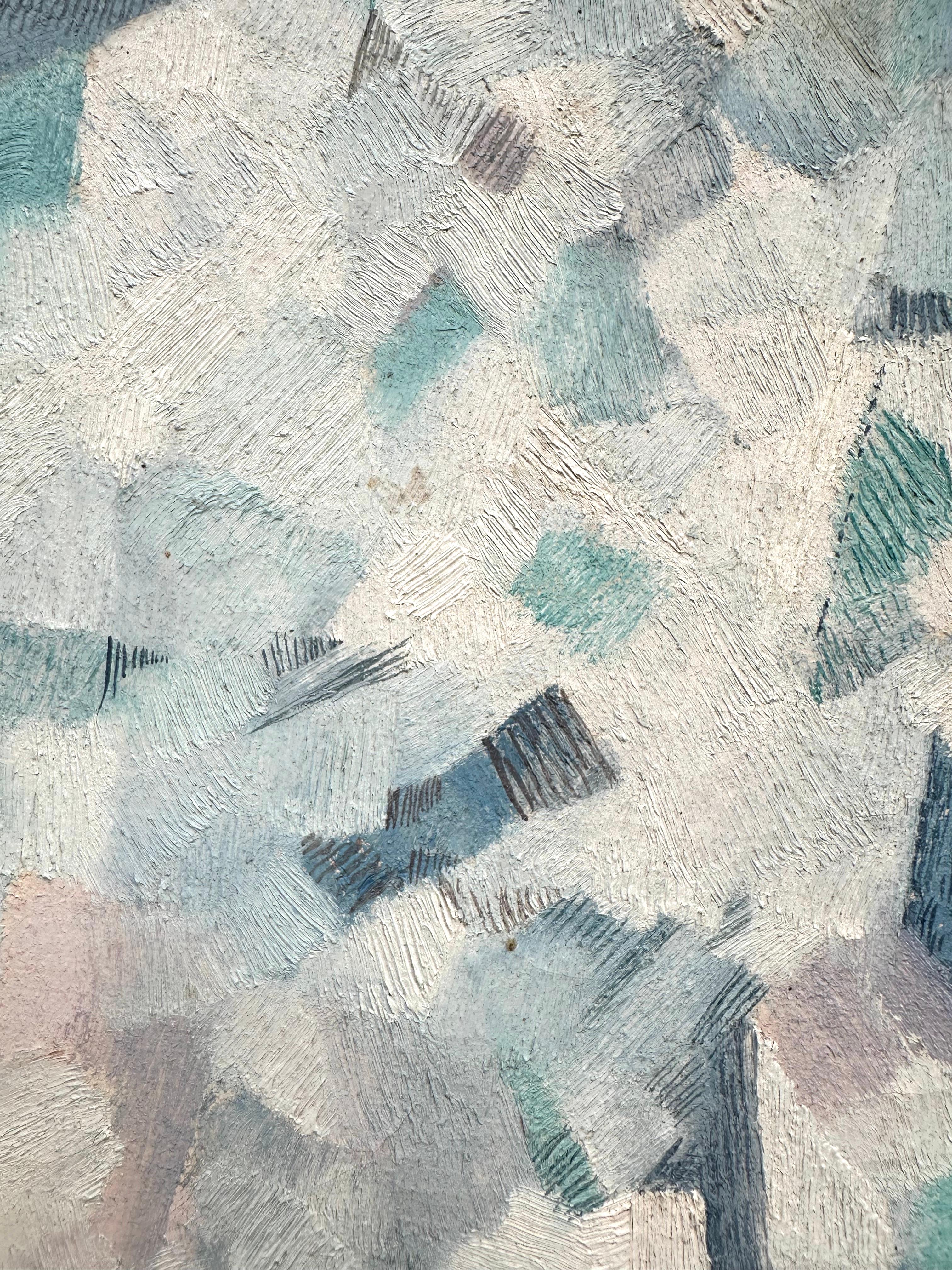Wesley Lea (1914-1981).

Mr. Jack Frost, 1956.

Oil on canvas, 10 x 14 inches. Unframed.

Signed and dated lower left. Titled on verso. 