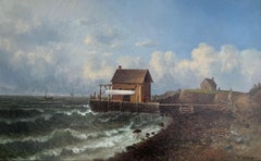 "Costa de Martha's Vineyard" Wesley Webber, Aguas tormentosas, playa de Massachusetts