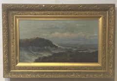 Antique Wesley Webber, American 1841-1914 Surf painting New England