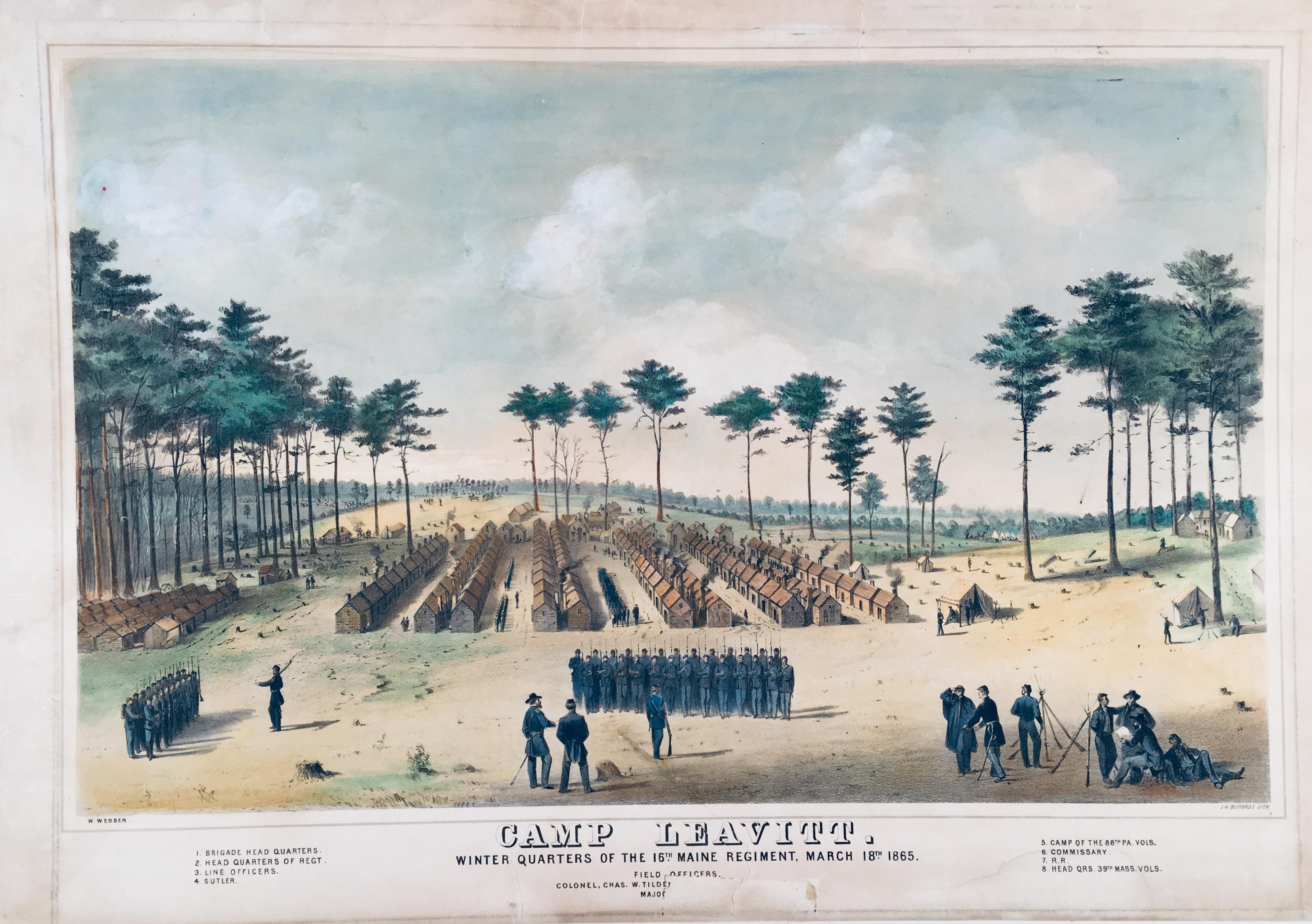 Camp Leavitt.  Winter Quarters of the 16th Maine Regiment, March 18, 1865