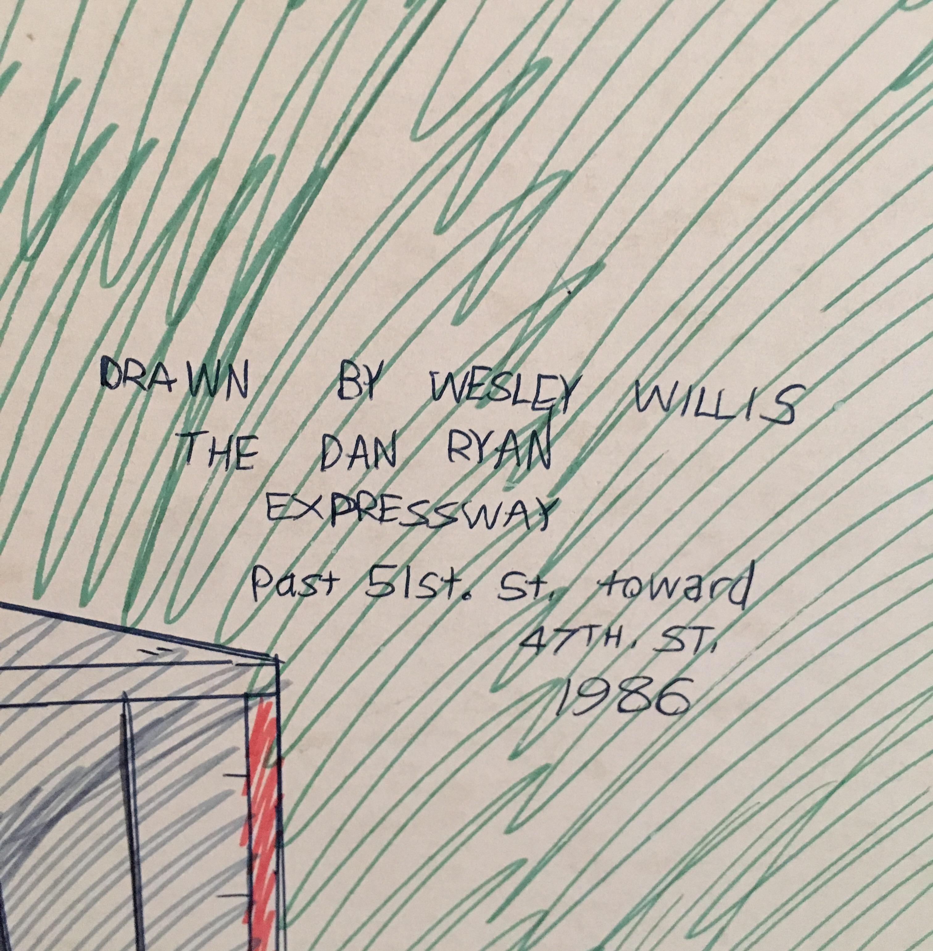 Late 20th Century Wesley Willis Artwork 
