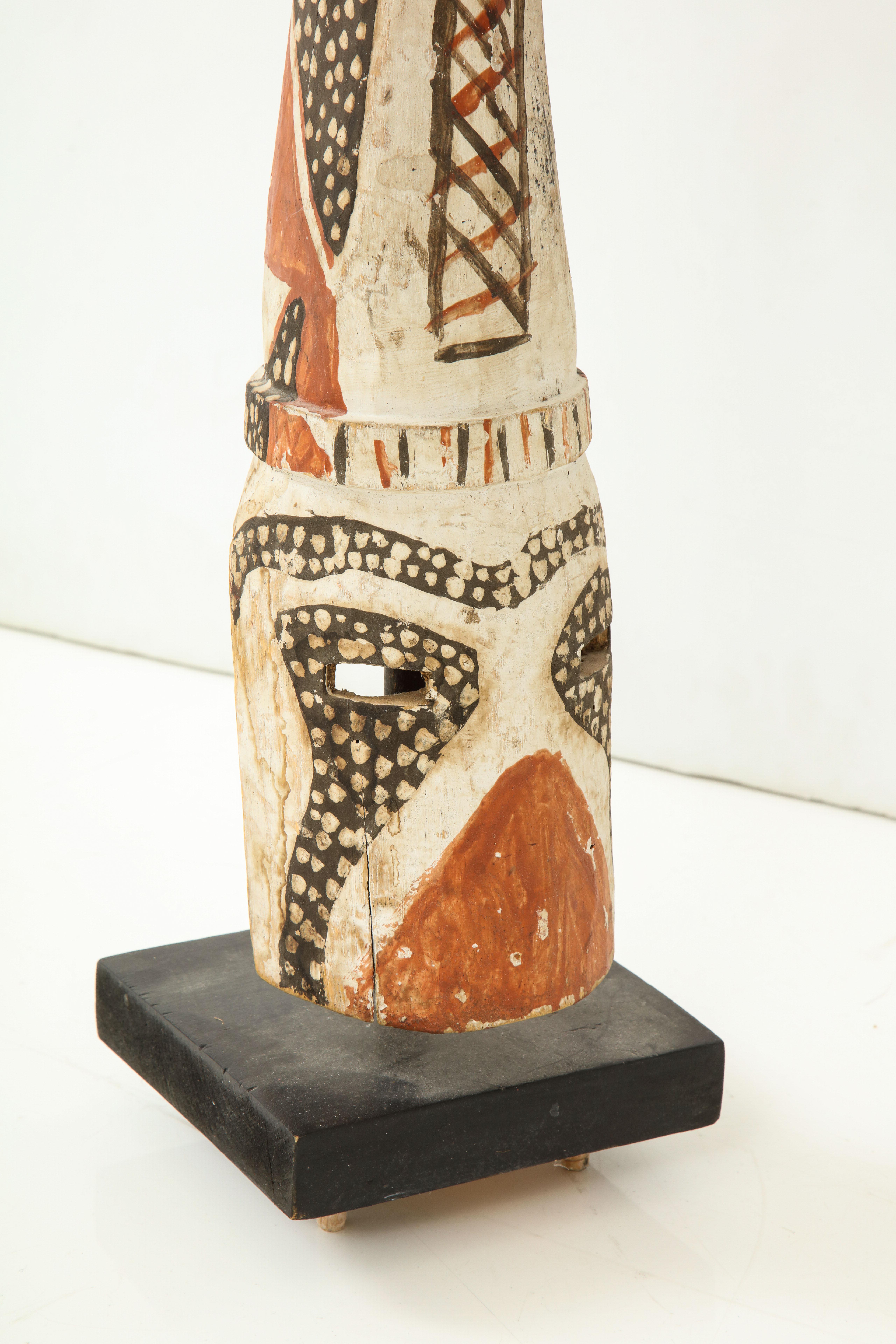 West African Carved and Painted Fertility Mask 6