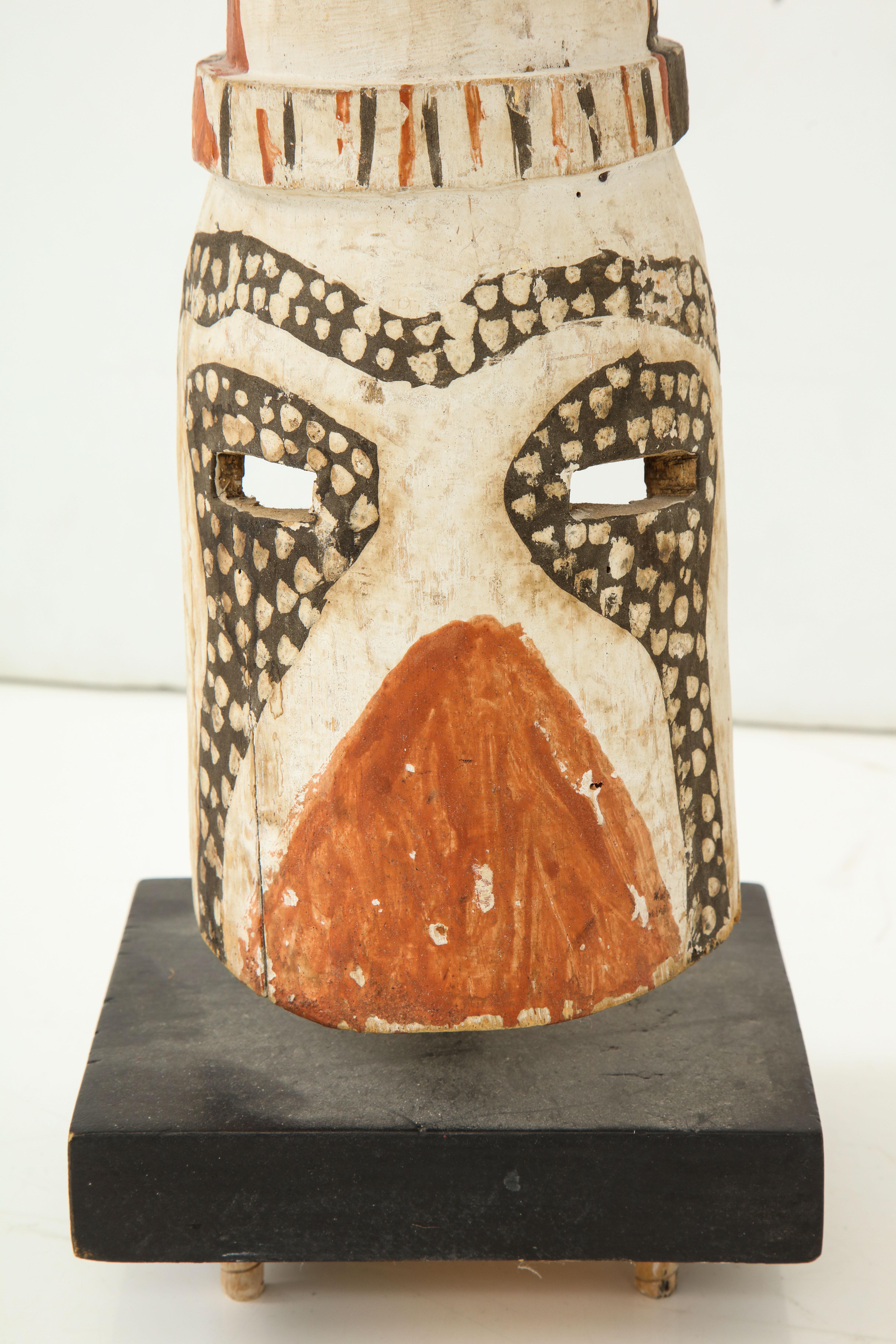 West African Carved and Painted Fertility Mask 7