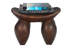 West African Carved Solid Wood Senufo Stool