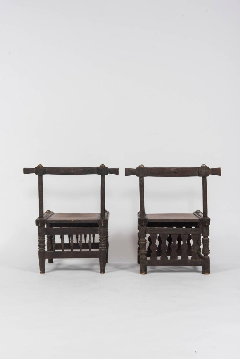 West African Carved Wood Chairs at 1stDibs