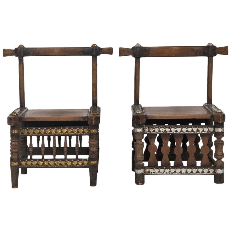 West African Carved Wood Chairs For Sale at 1stdibs