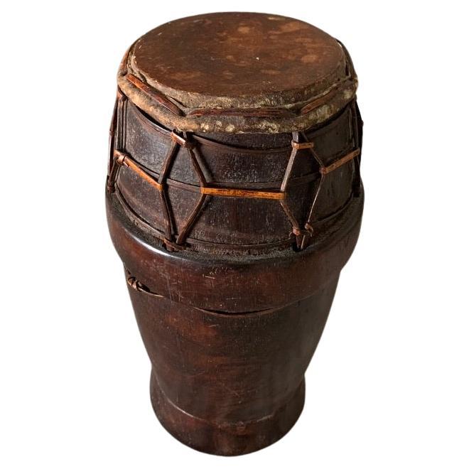 West African Drum, Decorative Sculpture For Sale