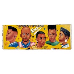 West African Folk Art Barber Shop Sign Painting