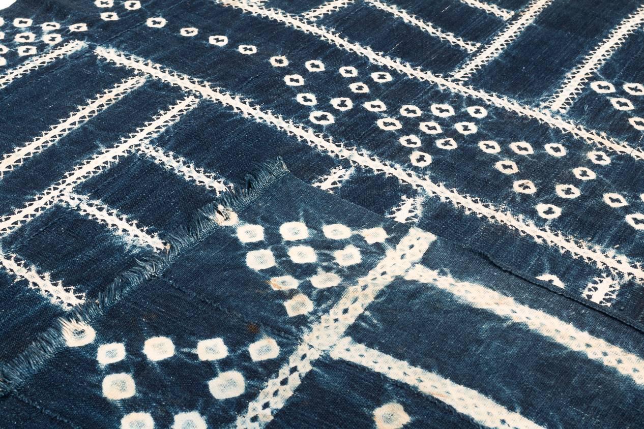 Hand-Woven West African Indigo Textile