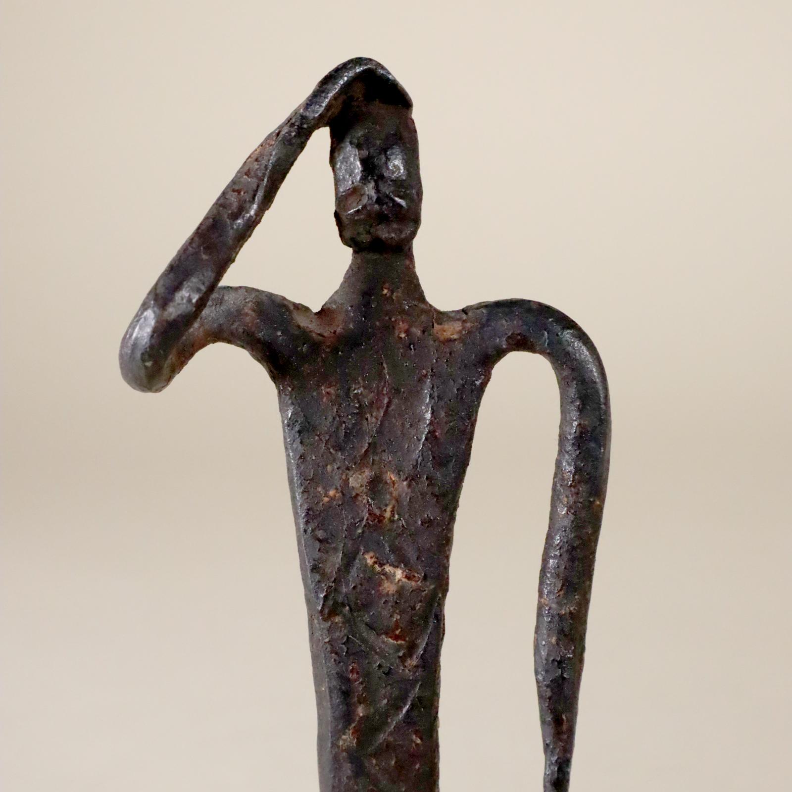 Hand-Crafted West African Iron Tribal Art Ritual Figure Mali Dogon or Bambara Bamana fine For Sale