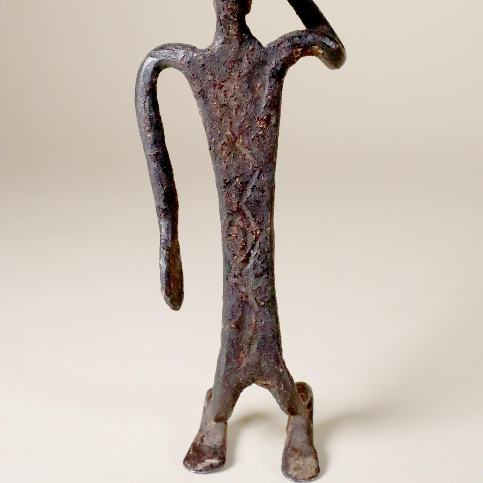 West African Iron Tribal Art Ritual Figure Mali Dogon or Bambara Bamana fine In Good Condition For Sale In Santa Fe, NM