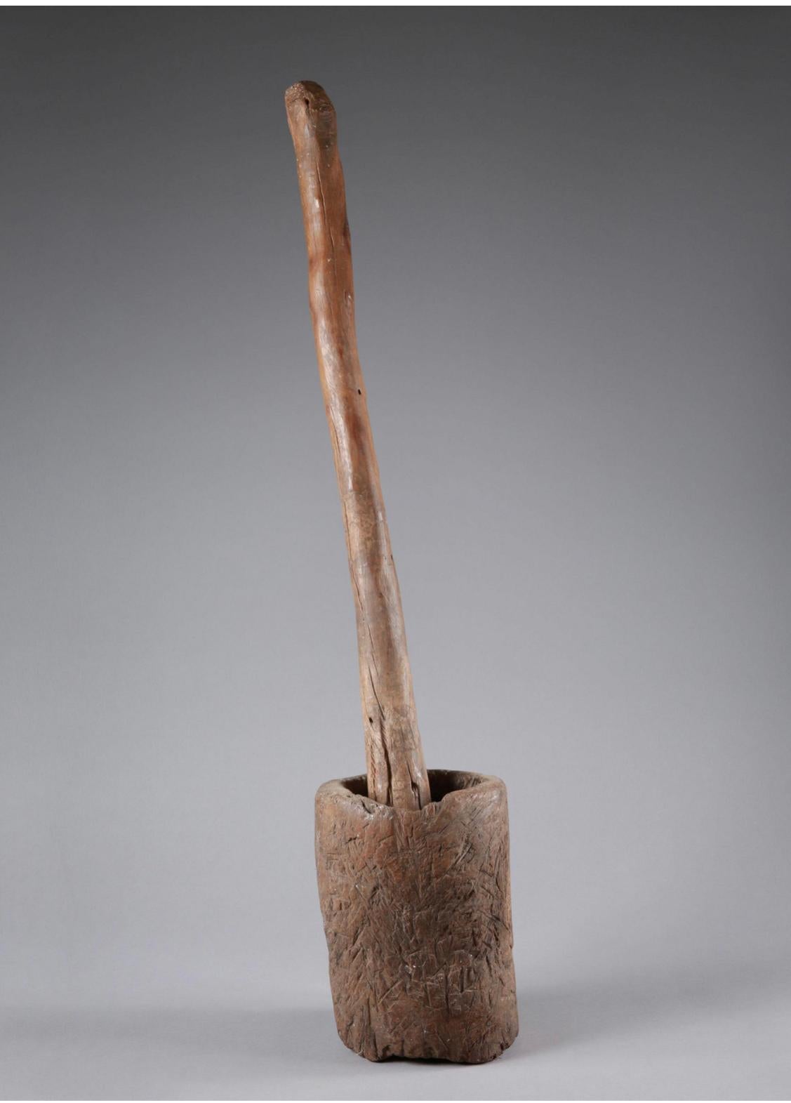 West African Mortar with Pestle, Wood, before 1960 For Sale at 1stDibs
