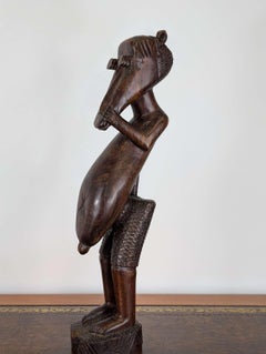 West African Senufo Pombia Carved Figure, Mid-20th Century, Côte d'Ivoire