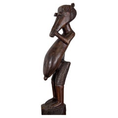 West African Senufo Pombia Carved Figure, Mid-20th Century, Côte d'Ivoire
