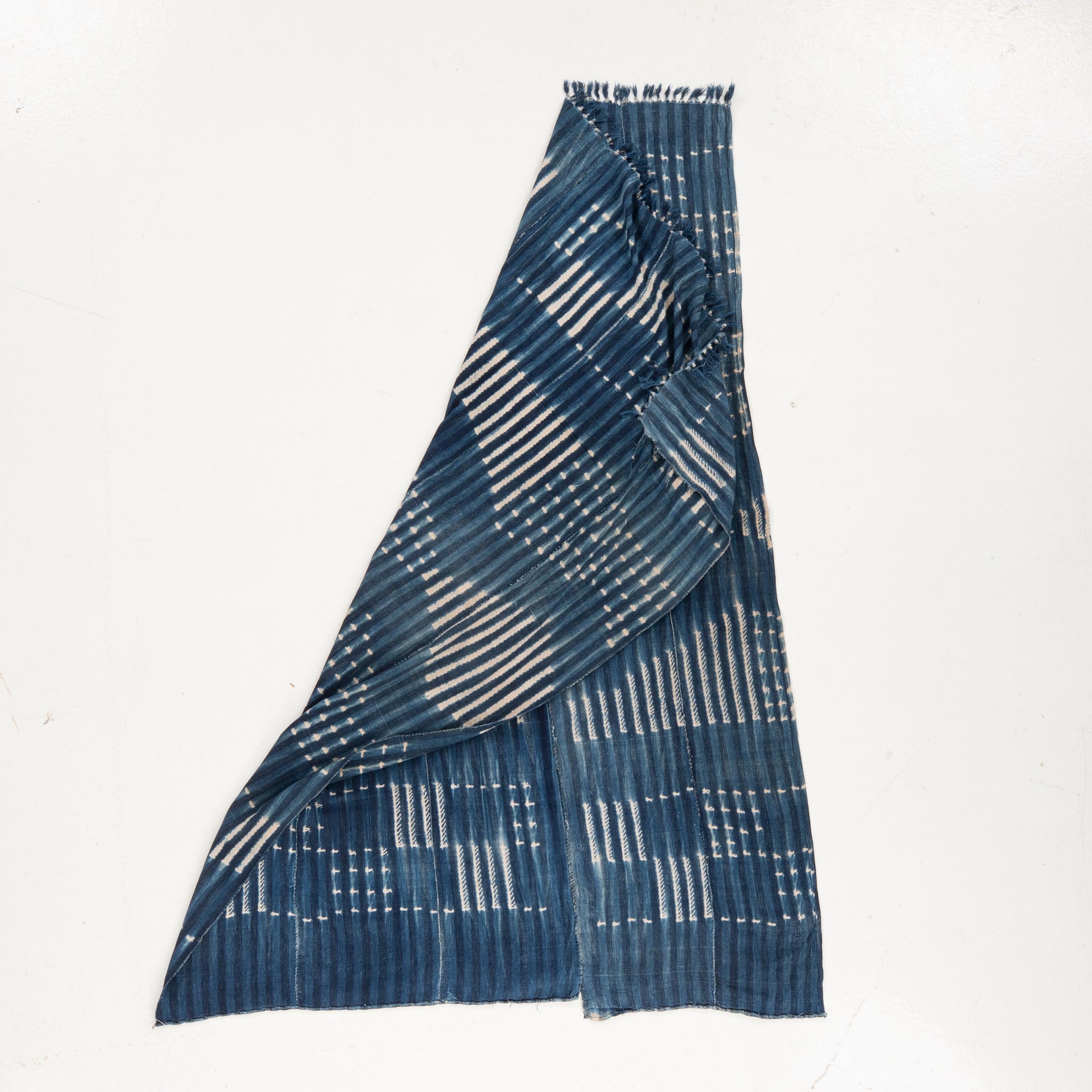 Hand-Woven  West African Vintage Indigı Cloth, Mali For Sale