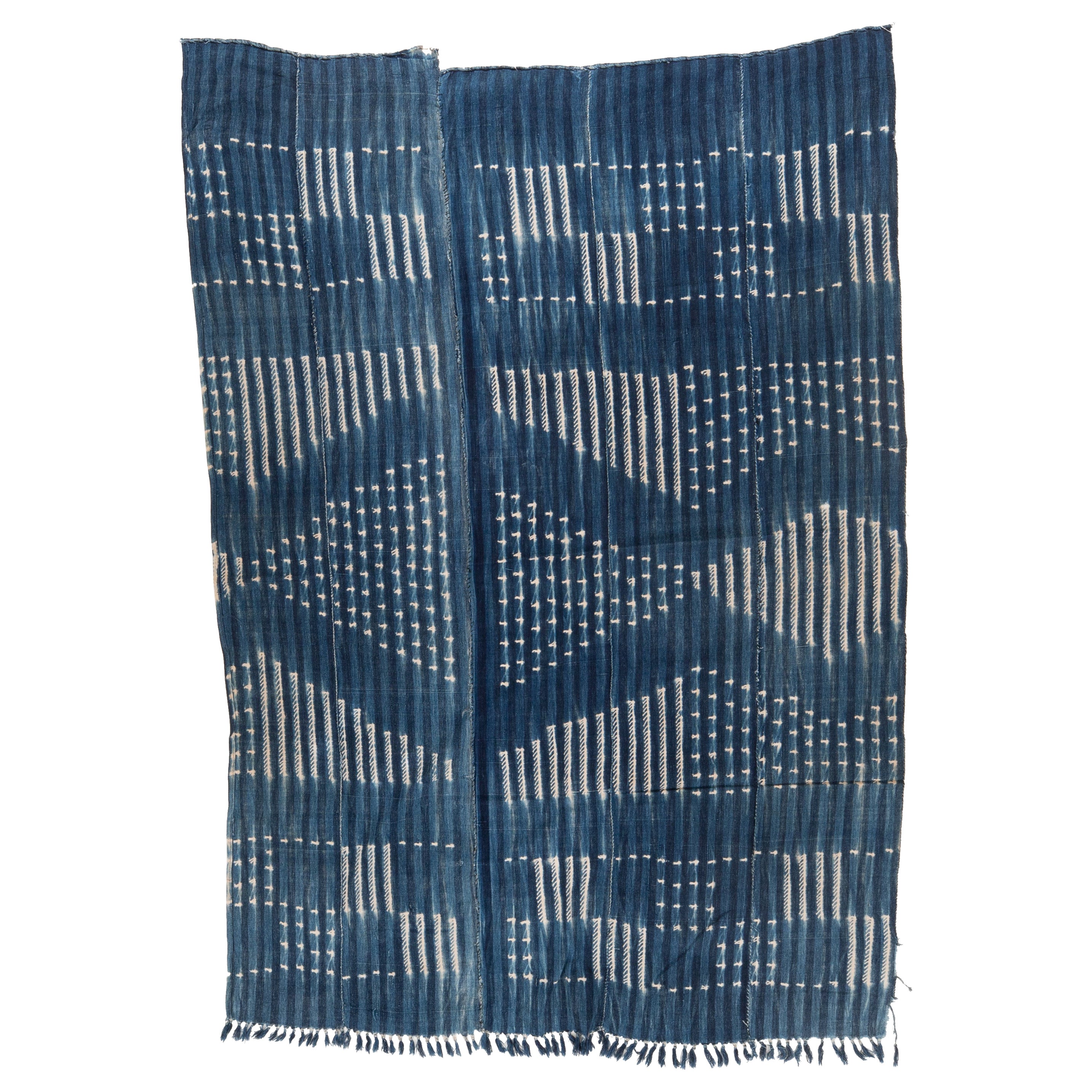Tissu Vintage Indigı d'Afrique de l'Ouest, Mali en vente