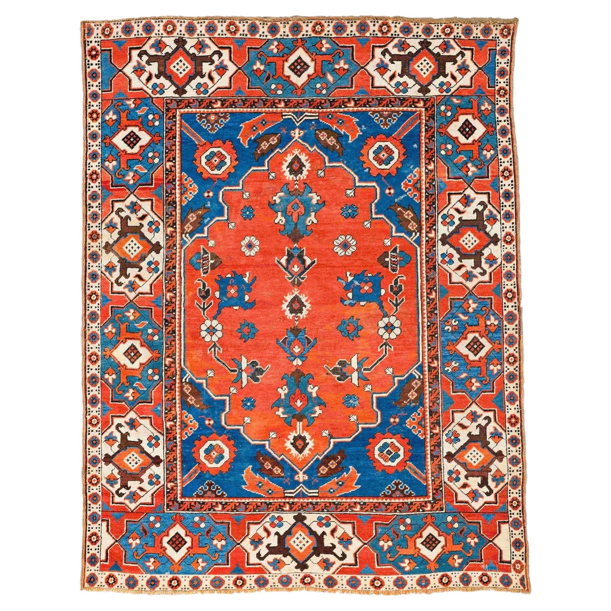West Anatolia Transylvanian Double Niche Rug - 17th Century For Sale