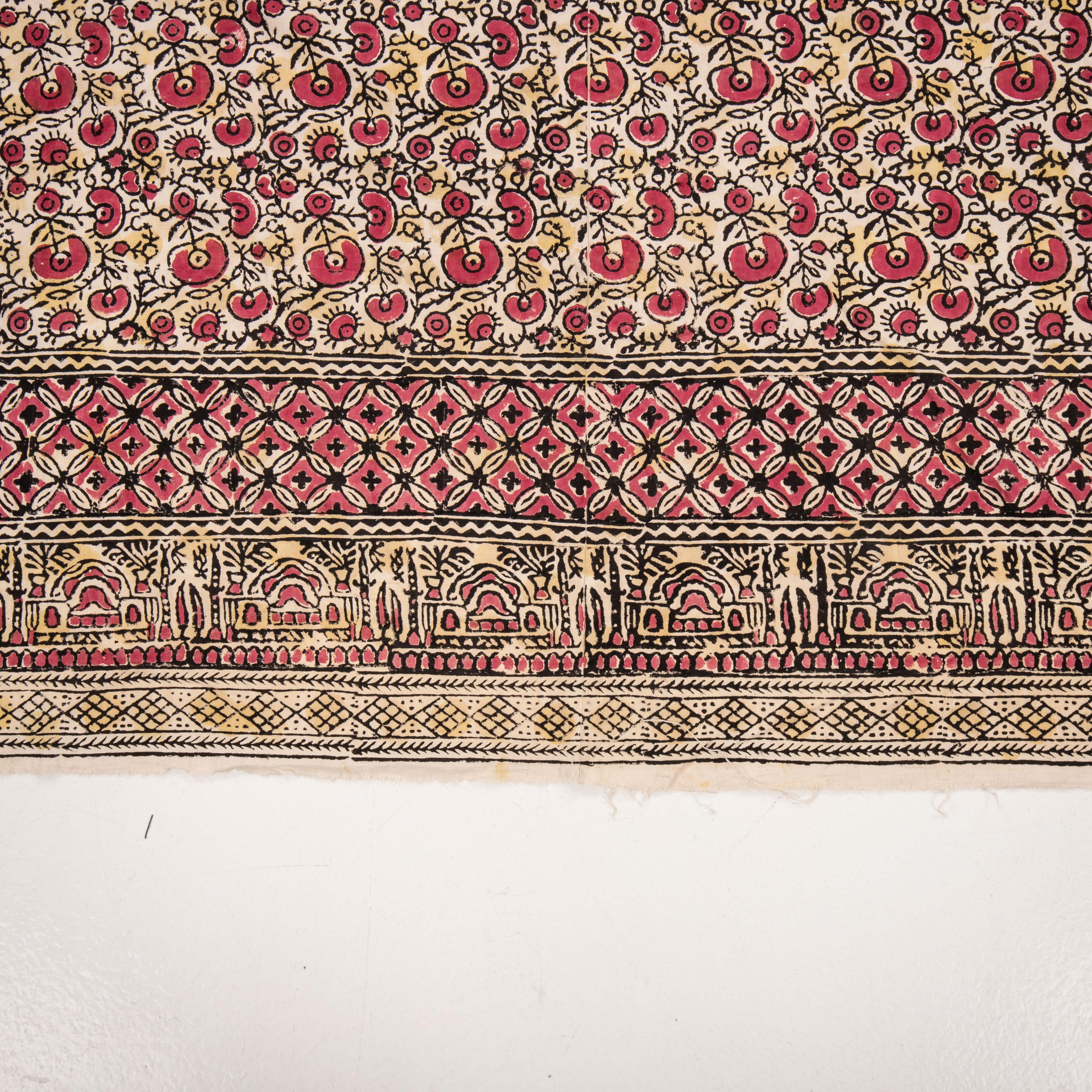 Rustique dessus de lit rustique d'Anatolie occidentale imprimé à la main, début du C.I.C. en vente