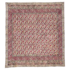 Antique West Anatolian Rustic Hand Block Printed Quilt Top, Early 20th C.