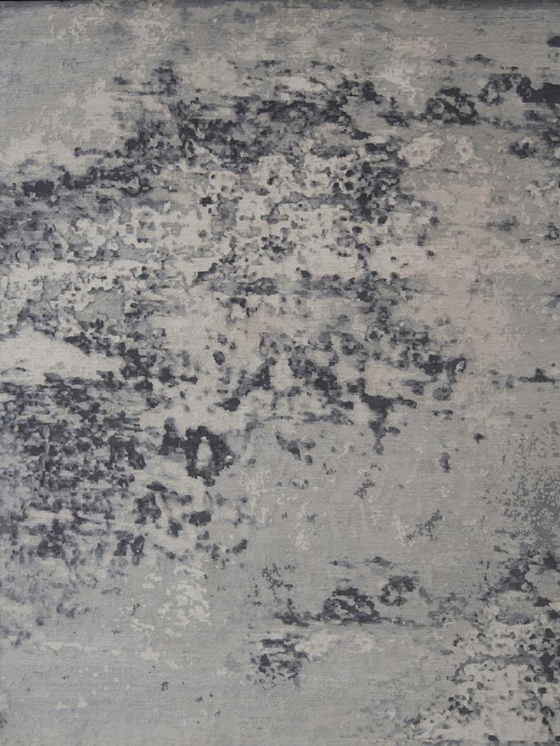 „West Berlin – Creme & Grau“ /  10' x 14' / Handgeknüpfter Wollteppich im Zustand „Neu“ im Angebot in Los Angeles, CA