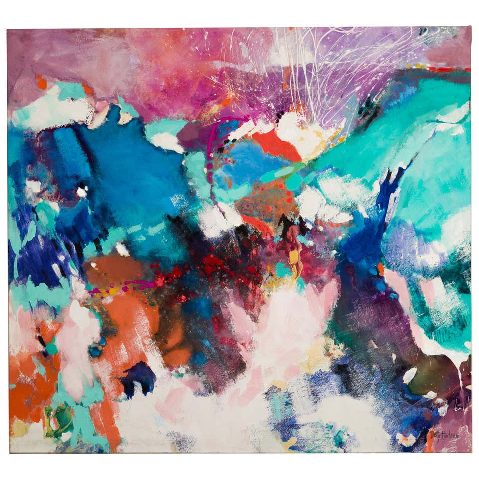 Abstract Artist Rpost Abstract Illusionist Post Modern Painting by Joseph Stabilito, Circa ...