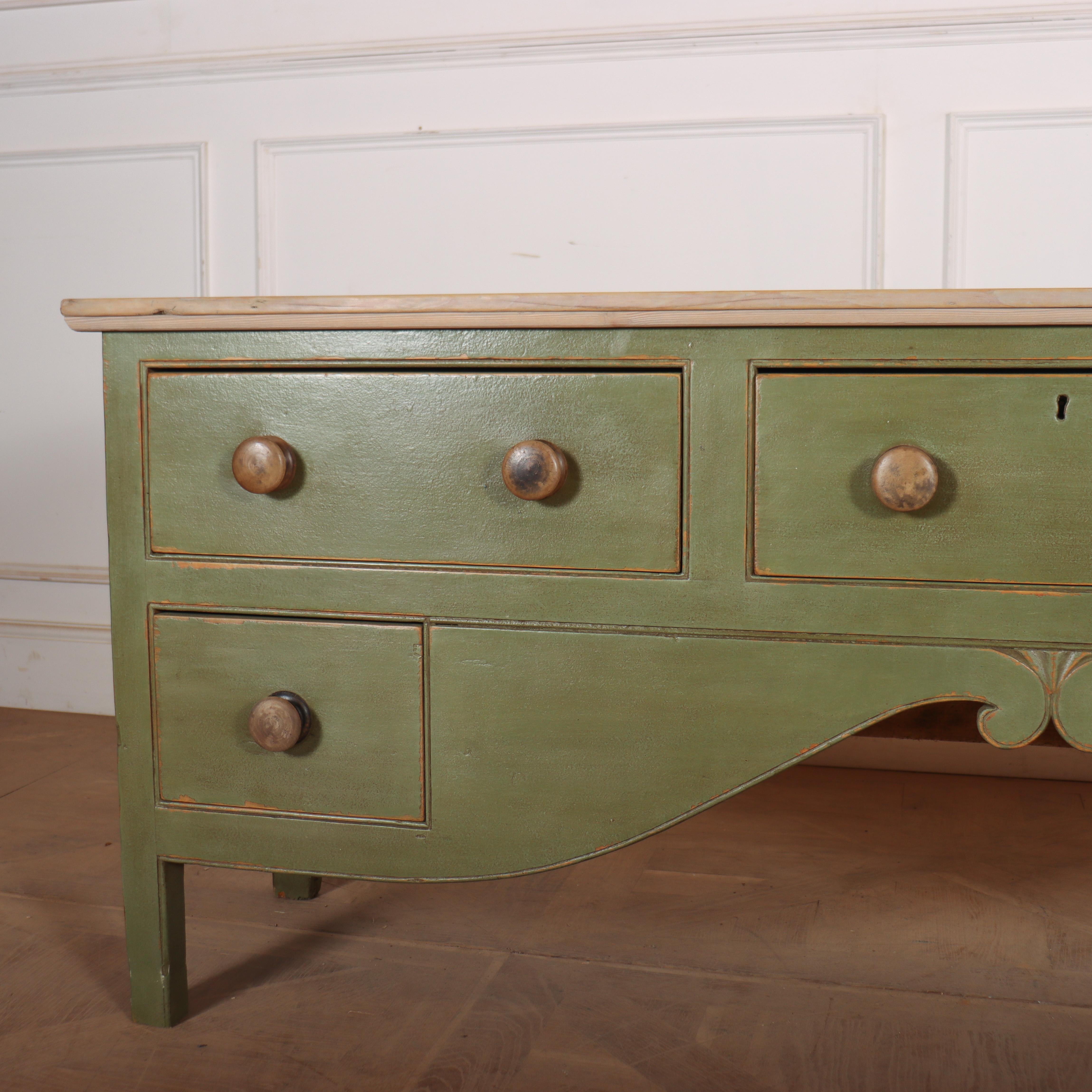 English West Country Painted Dresser Base For Sale