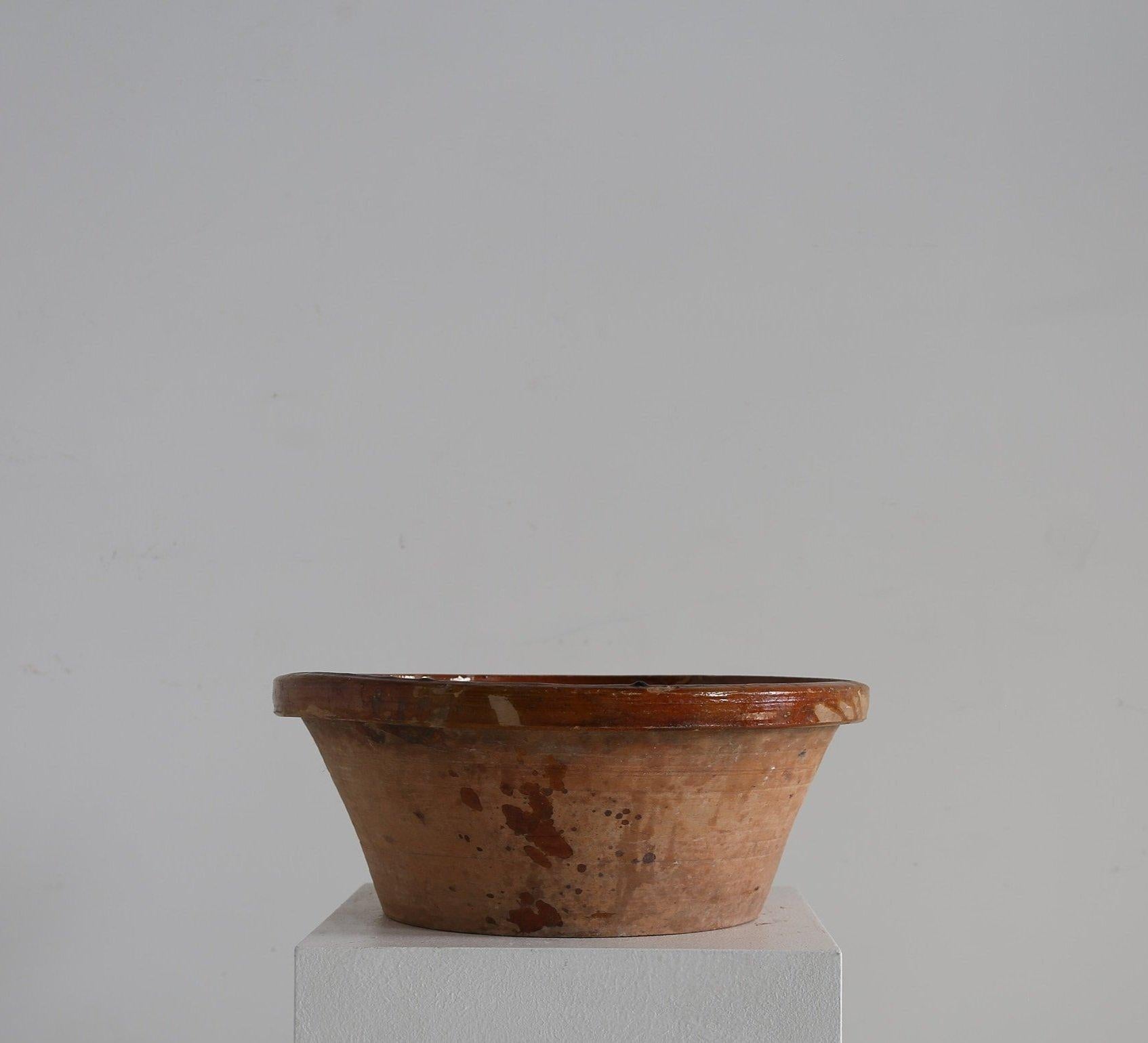 Britannico Pancheon del West Country, ciotola da latte in terracotta del 1920 in vendita