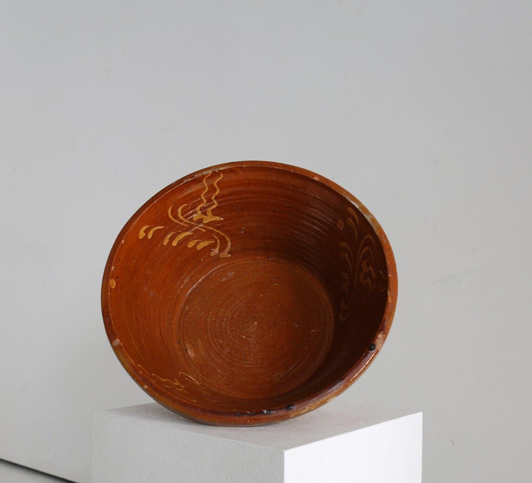 XX secolo Pancheon del West Country, ciotola da latte in terracotta del 1920 in vendita