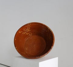 West Country Pancheon, 1920s Terracotta Dairy Bowl