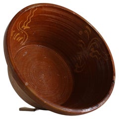 Pancheon de West Country, cuenco lechero de terracota de los años 20