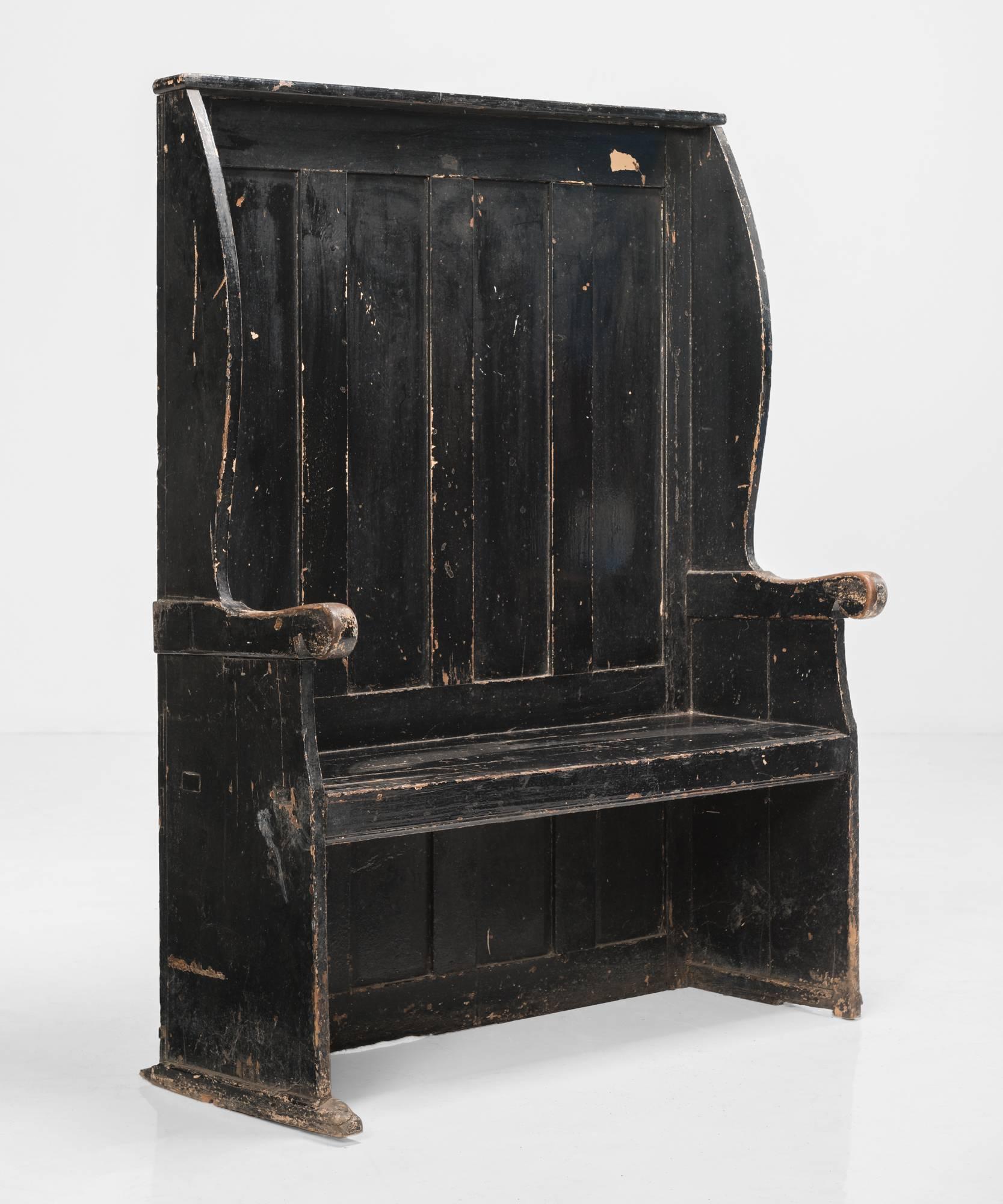 West Country Settle, England, circa 1760

Quaint size in pine with original black paint.