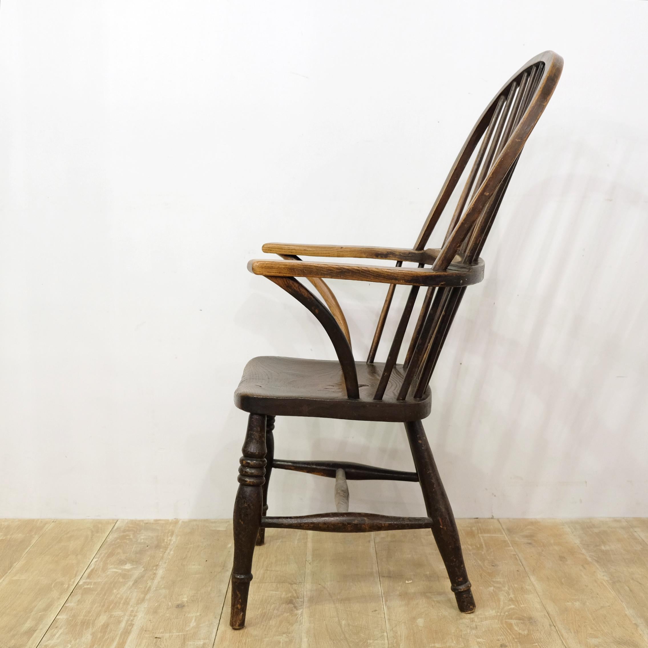 West Country Windsor Armchair, English, Devonshire, Elm and Ash, 1830s Chair 1