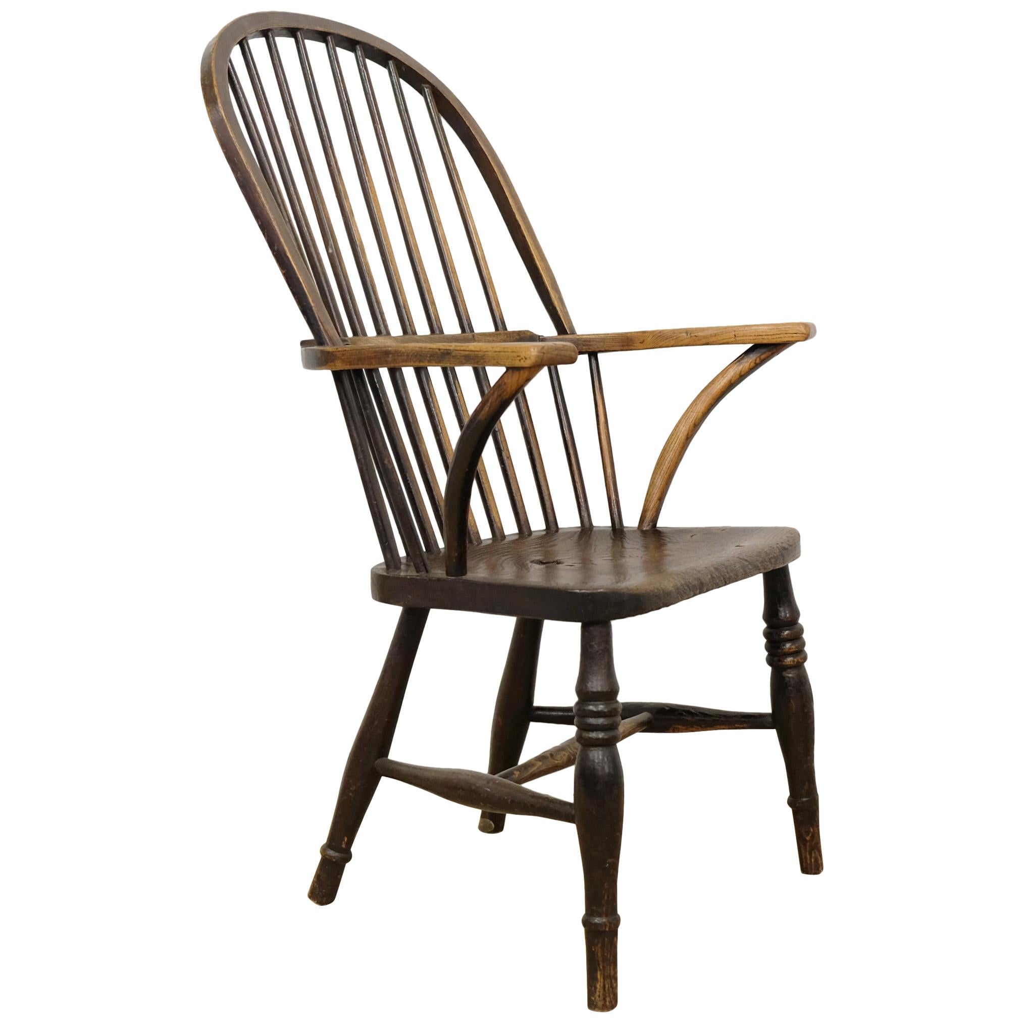 West Country Windsor Armchair, English, Devonshire, Elm and Ash, 1830s Chair