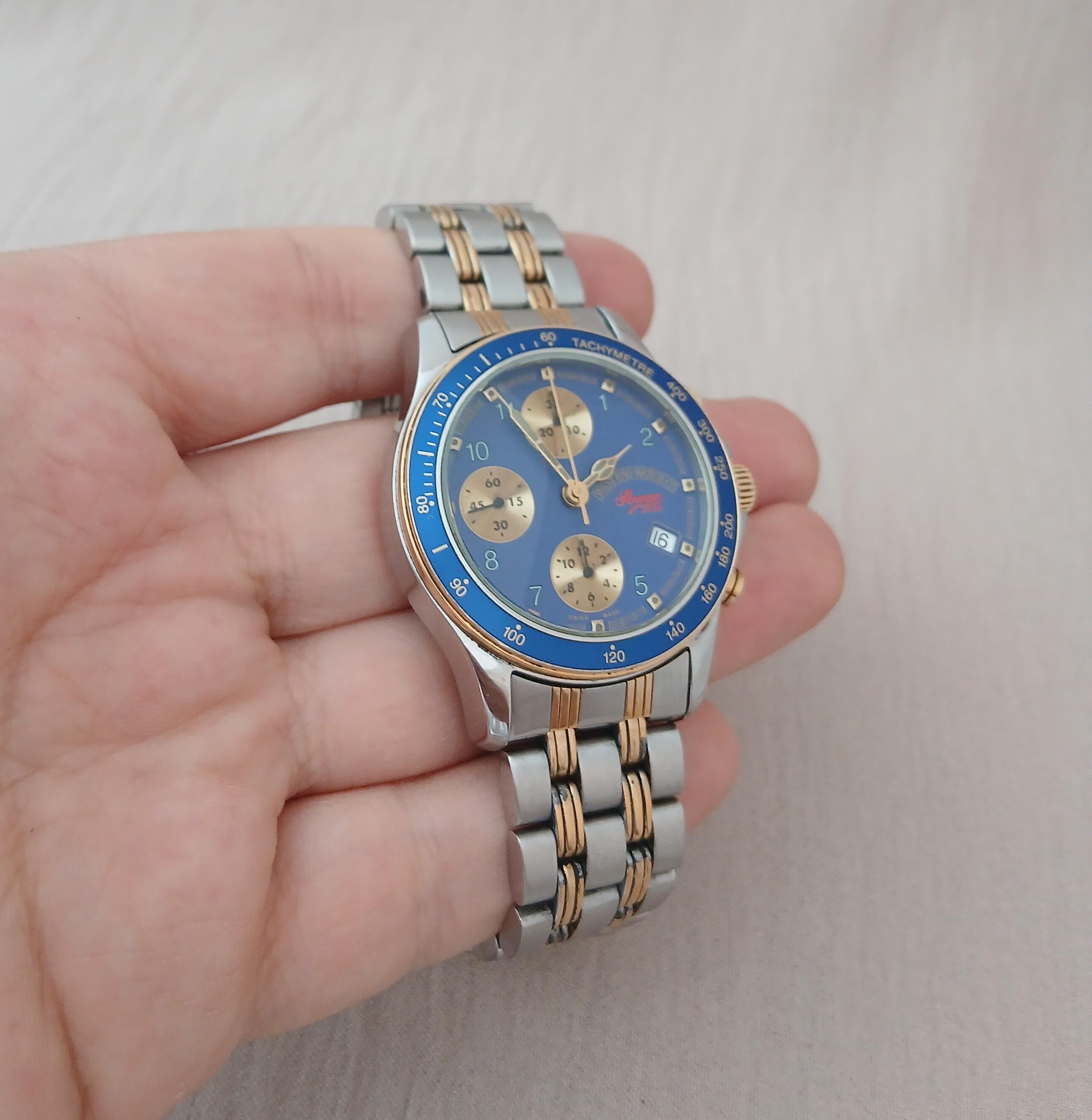 West End Watch Co Sowar 2000 Cronografo Automatico Valjoux 7750 Bicolore Uomo Wa in vendita 8