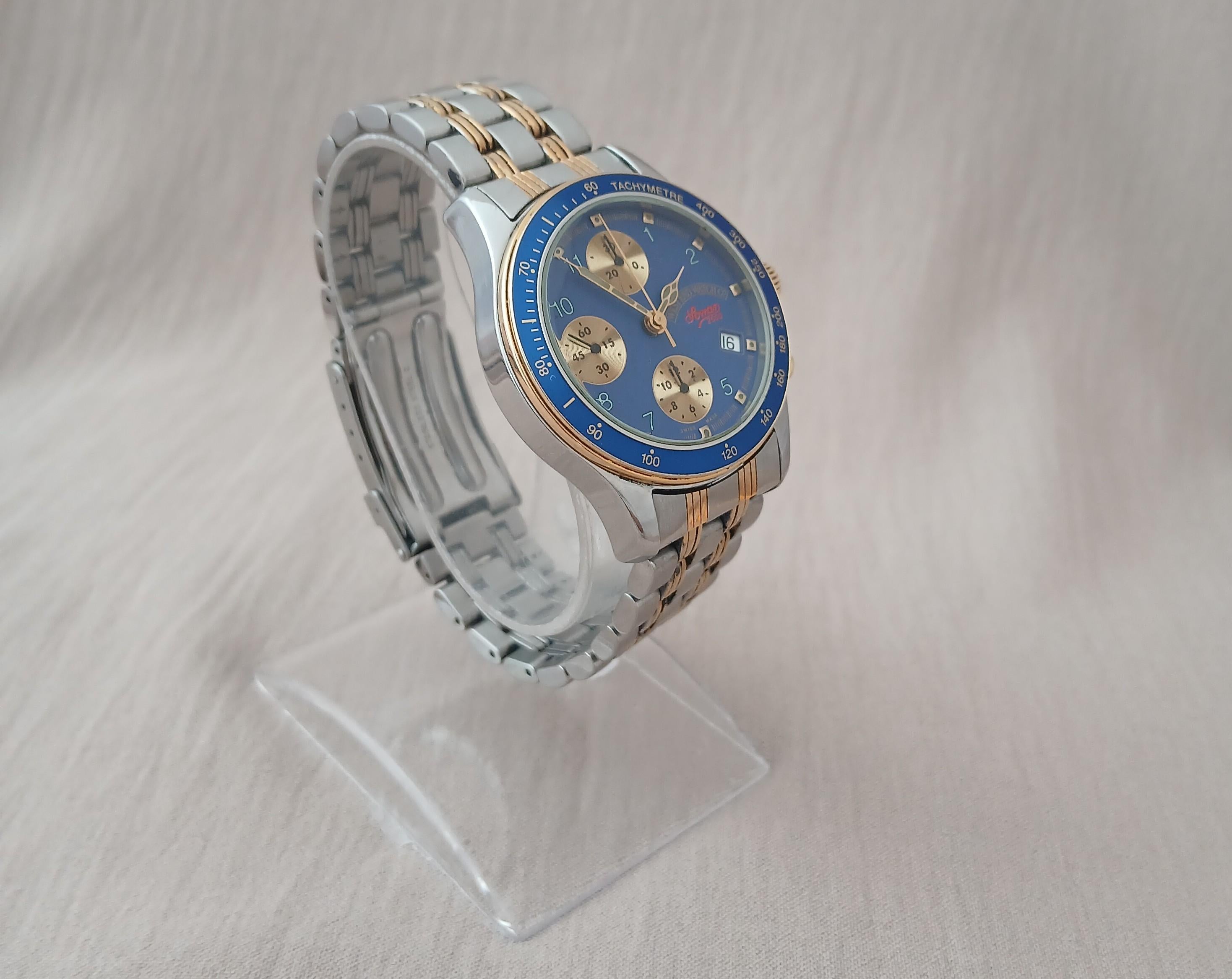 West End Watch Co Sowar 2000 Cronografo Automatico Valjoux 7750 Bicolore Uomo Wa in vendita 3