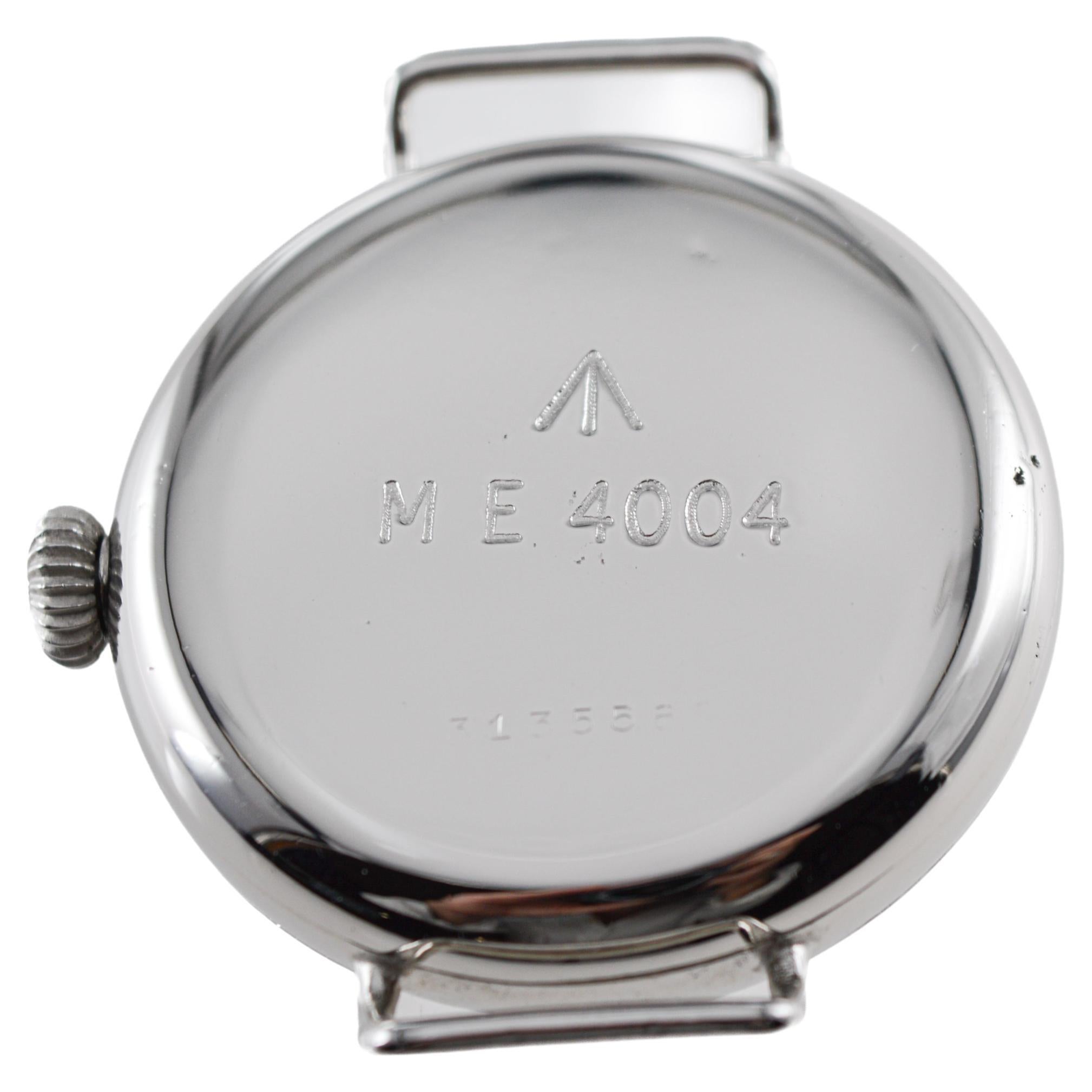 West End Watch Company Queen Anne Steel British Broad Arrow Pilots Watch 1915's in vendita 9