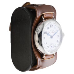 West End Watch Company Queen Anne Steel British Broad Arrow Pilots Watch 1915's