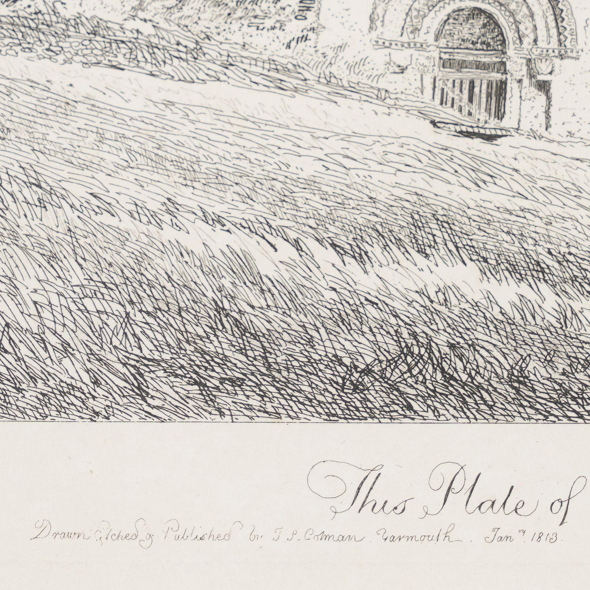 Priory de Castle Acre par John Sell Cotman, 1813 Bon état - En vente à Kenilworth, IL